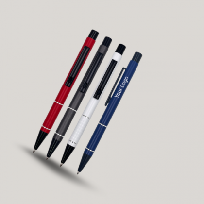 Customized Red, White & Blue Metal Pens with Logo