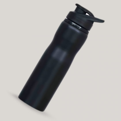 Customized 750ml Sipper Water Bottle with Logo - Black (Sports Lid)