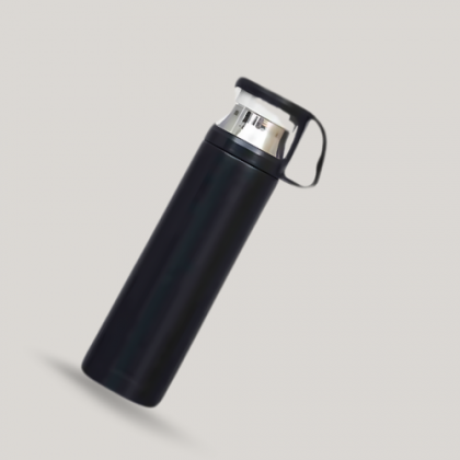 Customized Black Flip-Top Water Bottle with Logo