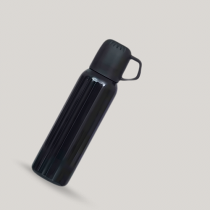 Customized Black Insulated Water Bottle with Handle and Logo