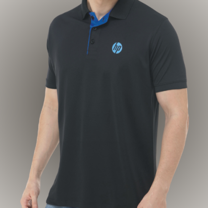 Customized Navy Blue Polo T-Shirt with Logo