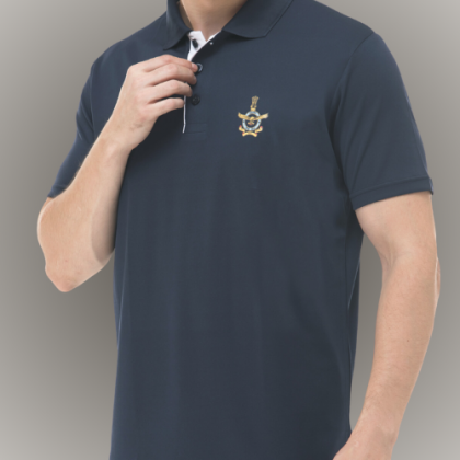 Customized Navy Blue Polo T-Shirt with Logo