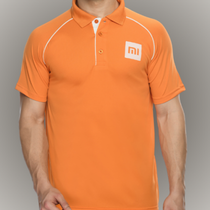 Customized Orange Polo T-Shirt with Logo