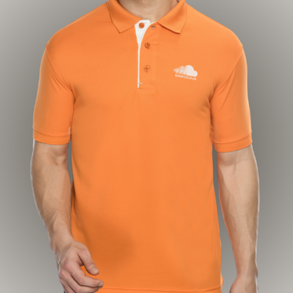 Customized Orange Polo T-Shirt with Logo