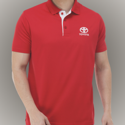 Customized Red Polo T-Shirt with Logo