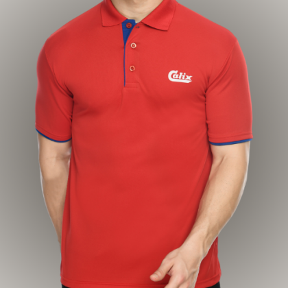 Customized Red Polo T-Shirt with Logo