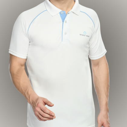 Customized White Polo T-Shirt with Logo