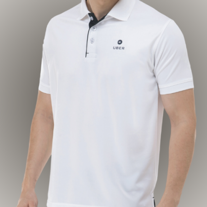 Customized White Polo T-Shirt with Logo