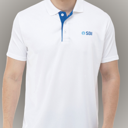 Customized White Polo T-Shirt with Logo