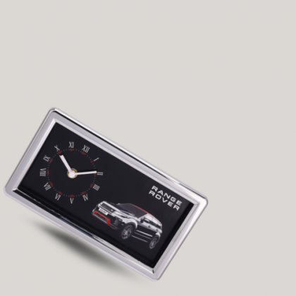 Customized Black Desk Clock with Car Logo