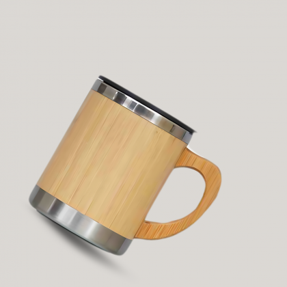 Customized 350ml Bamboo Travel Mug with Lid