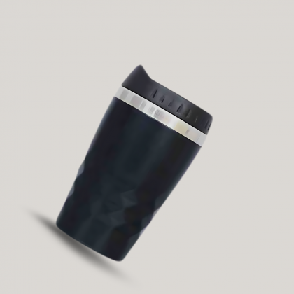 Customized 350ml Travel Mug with Brand Logo - Black
