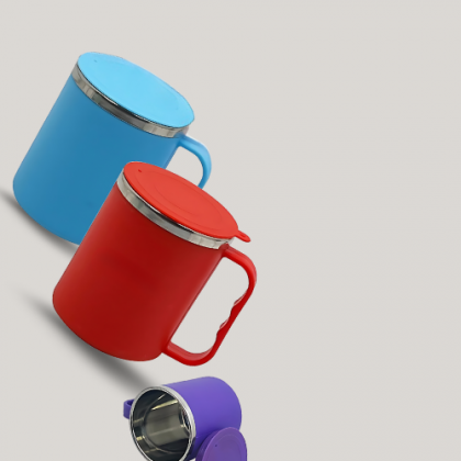 Customized Steel Tea-Coffee Mug (200ml, Various Colors)