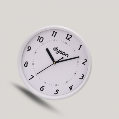 Customized White Logo Wall Clock