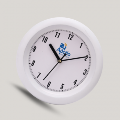 Customized White Logo Wall Clock