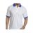 Personalized Polo T Shirt (White-Royal) Polyester Cotton