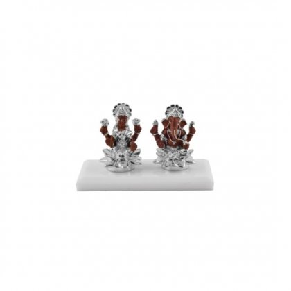 Laxmi Ganesh (Silver option 1) - 11 x 9 x7 cm (with premium box)