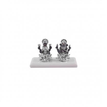 Laxmi Ganesh (Silver option 2) - 11 x 9 x7 cm (with premium box)