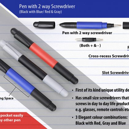 Personalized Pen With 2 Way Screwdriver