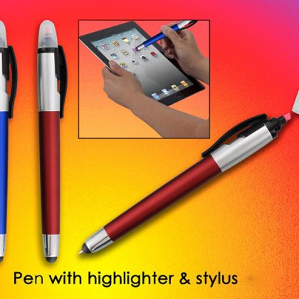 Personalized Pen With Highlighter & Stylus