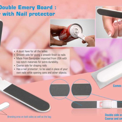 Personalized Folding Double Emery Board : Nail Filer With Nail Protector