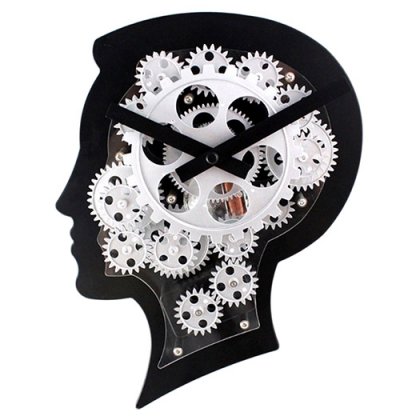 Personalized Wall Clock With Moving Gears